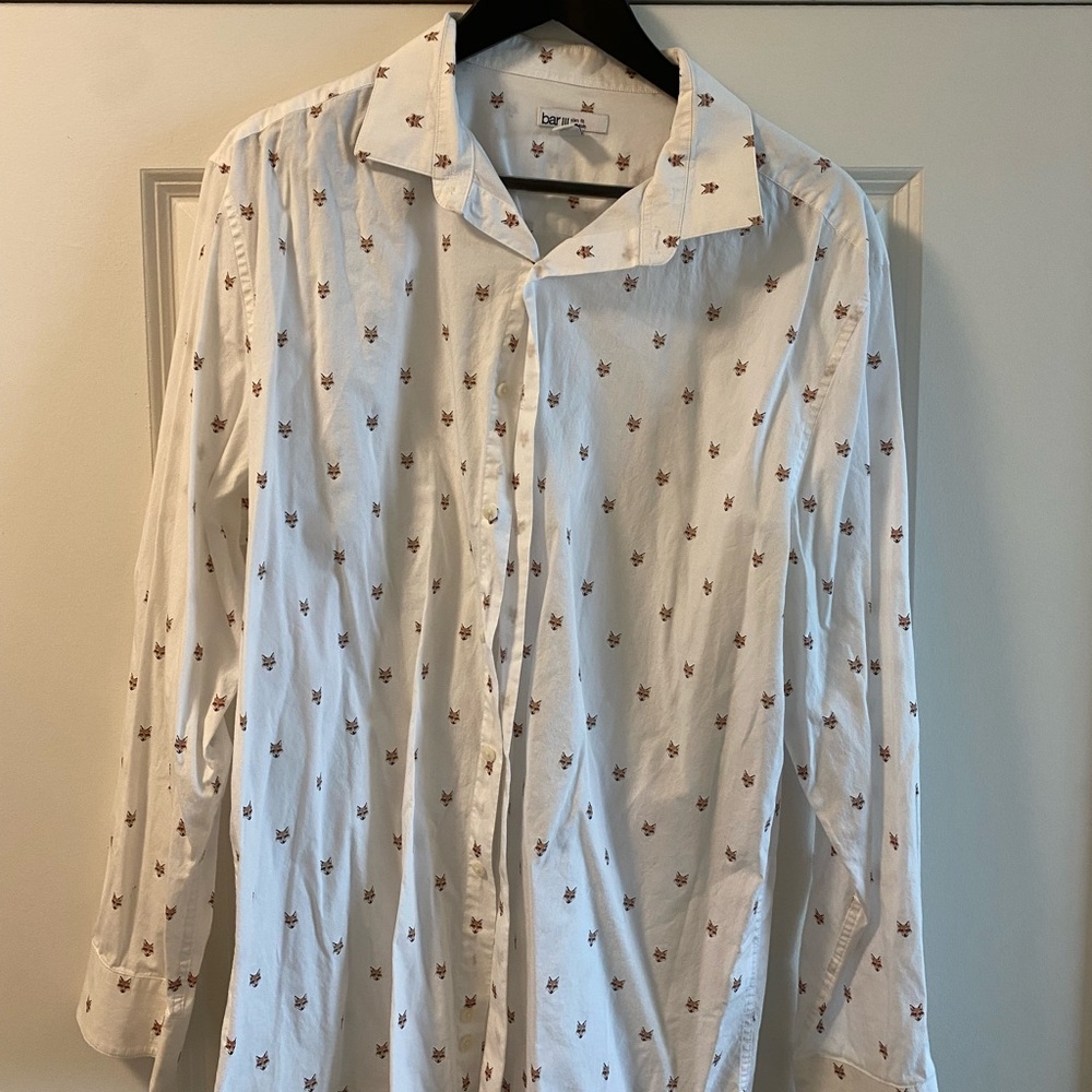 Fox white long sleeve shirt